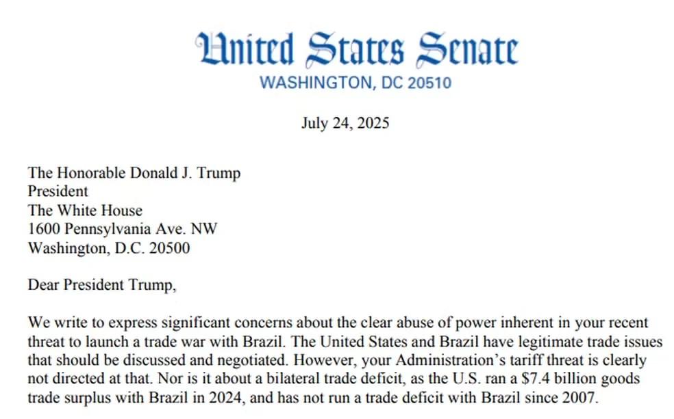 Mais de 40 países da OMC e Senadores dos EUA acusam Trump de abuso de poder por tarifas contra o Brasil